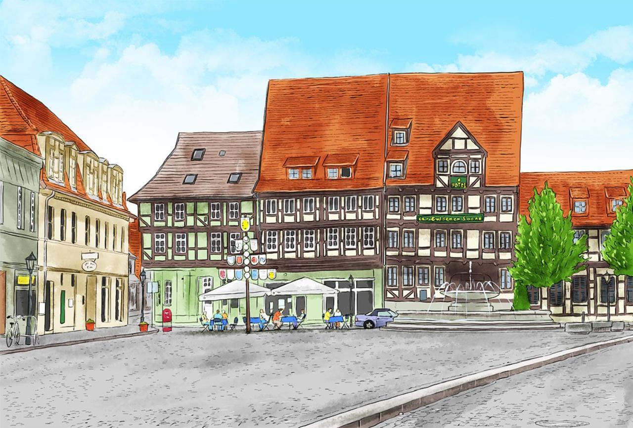 Hotel Zur Goldenen Sonne Quedlinburg Kültér fotó